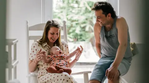 Inneke Gebruers Pia with her mother Ellen and father Tim