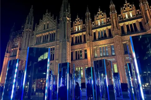BBC Continuum by Illumaphonium outside Marischal College.
