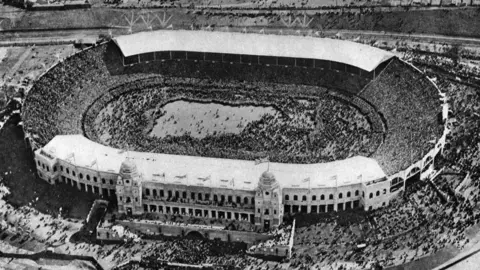 Getty Images The original Wembley stadium on the day it hosted its first FA Cup final