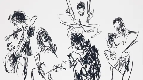 Todd DiCiurcio Todd DiCiurcio's drawing of The Strokes Live at Madison Square Garden in 2011