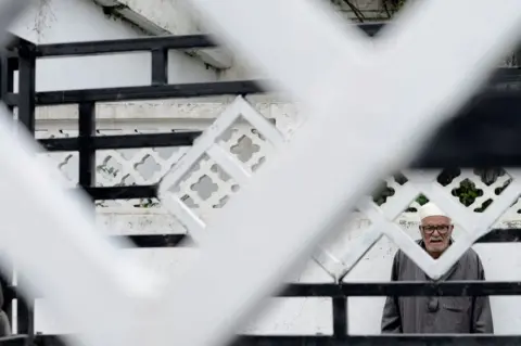 Corbis News/Getty Images An elderly man in the streets,on September 22, 2018 in Ain Draham, Tunisia.