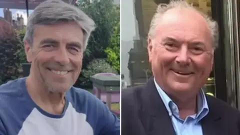 Edward Browne (left) and James Litchfield (right) died at the scene