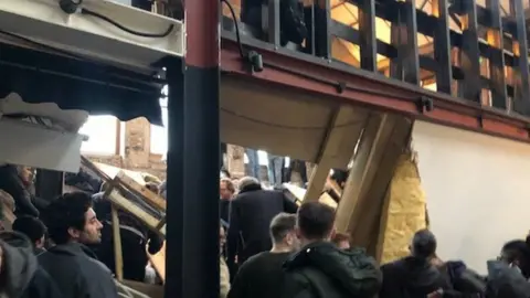 PA Media Ceiling collapse at Hackney Wick bar