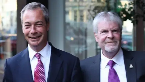 Facebook Stephen Searle with UKIP's Nigel Farage