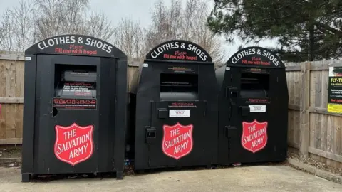 Cambridgeshire Constabulary Salvation Army clothing banks