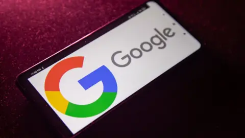 Getty Images Google logo on a smart phone