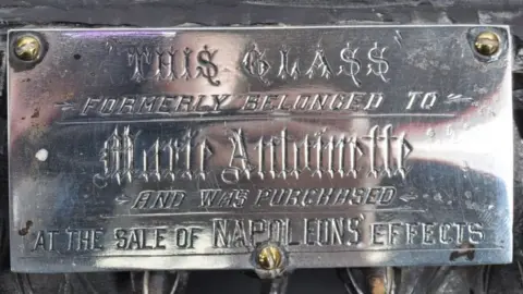 East Bristol Auctions Plaque which details the mirror's former owner