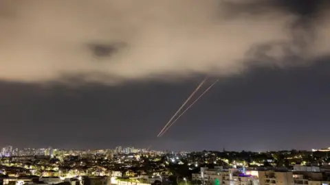 Reuters Missile defence systems over Israel