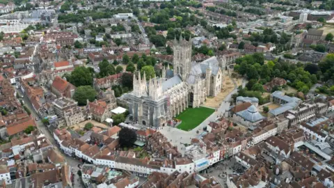 Getty Images Canterbury Cathedral seen from above