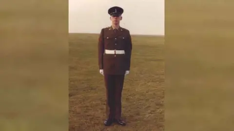 Gary Edwards Gary Edwards standing to attention in Royal Corps of Signals