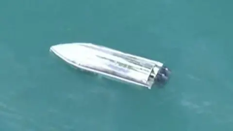 Reuters The capsized boat