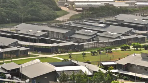 Getty Images An aerial view of facilities at the Christmas Island detention centre