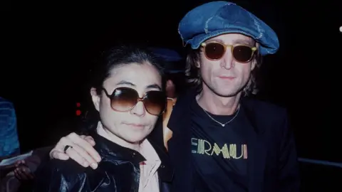 Getty Images John Lennon and Yoko Ono not long before his death