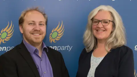 Green Party Steven Agnew and Tanya Jones