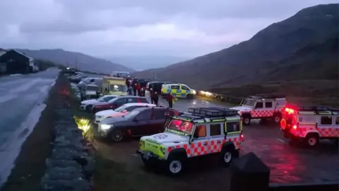 Patterdale mountain rescue team Several rescue vehicles