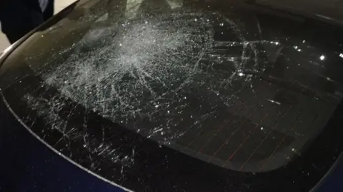 @RichardDawkins Richard Dawkins' smashed windscreen