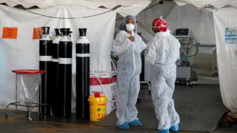 Reuters Health workers in Pretoria