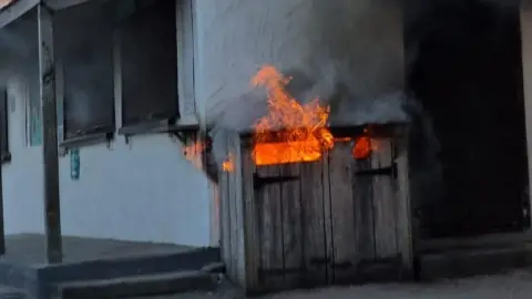 Swanpool Beach Cafe Bin fire