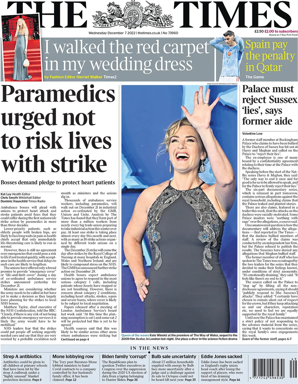 Times front page