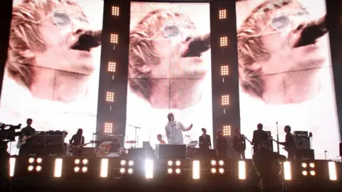 Getty Images Liam Gallagher at Knebworth