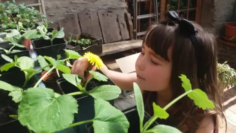 Tara Sutton Sirena Sutton, aged five