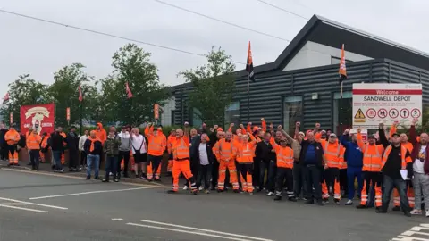 BBC Picket line on Monday