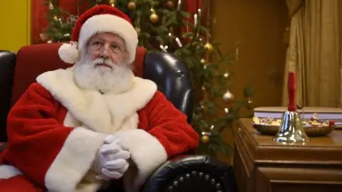 Getty Images Santa in traditional outfit