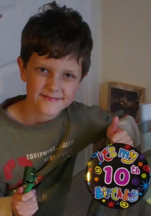 Family handout Leo on his birthday