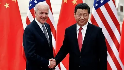 Joe Biden and Xi Jinping