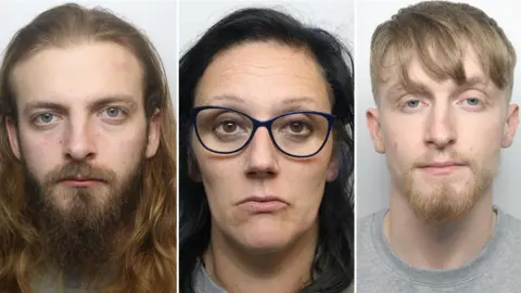 Thames Valley Police Mark Meadows (left), Louise Grieve, Travis Gorton (right)