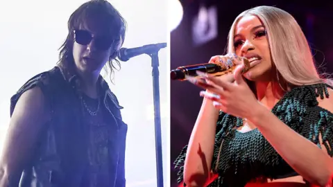 Getty Images Julian Casablancas and Cardi B