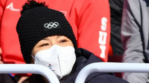 Reuters Peng Shuai watching Beijing Olympics event on 8 February