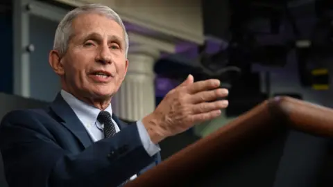 Dr Anthony Fauci, chief medical advisor to US President Joe Biden, at the White House