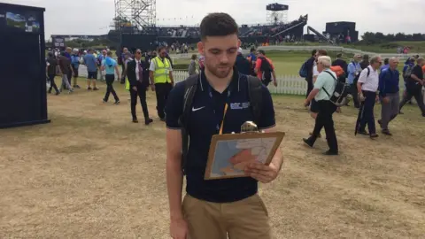 BBC University student Alex Hedley at The Open