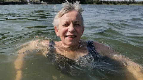 Caroline Page Caroline Page swimming