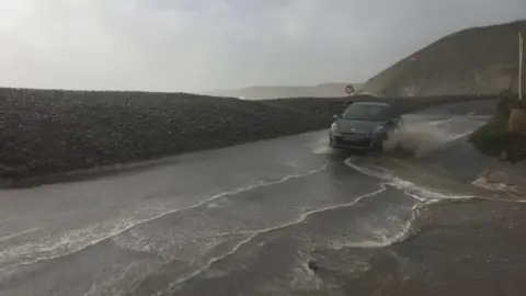 Car in water