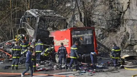 Reuters The crash site in the French Alps in 2013