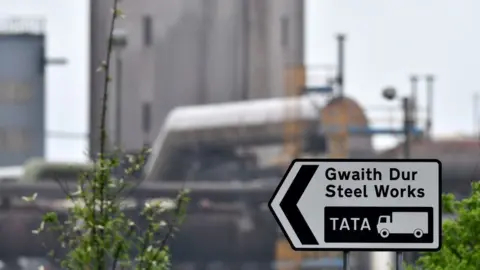 AFP Tata steel sign in Port Talbot