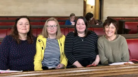 (L-R) Parents Fiona Castle, Sally Kent, Jen Smith and Sara Stocks