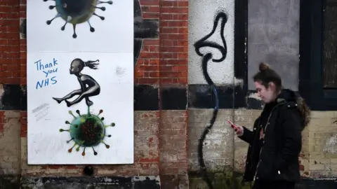 Getty Images A sign thanking NHS during Covid pandemic in Hull