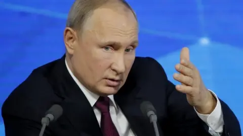 Reuters Russian President Vladimir Putin speaks during annual news conference in Moscow, Russia