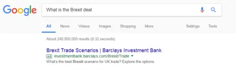 Google Brexit Trade Scenarios - Barclays Investment Bank