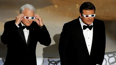 Getty Images Steve Martin and Alec Baldwin host the Oscars