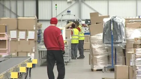 Inside the warehouse in Barnsley