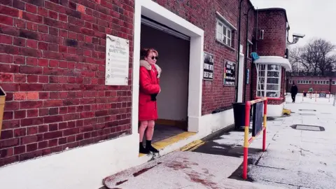 Ruth Corney Ready for a cold swim