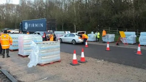 Bottled water station