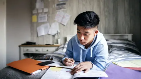 Getty Images Boy revising