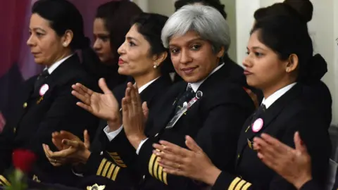 Hindustan Times Female pilots for Air India, the country's state owned carrier, applaud.