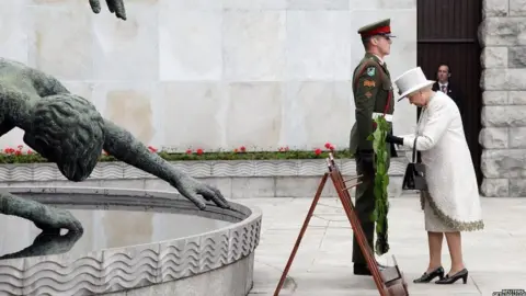 Reuters A moment of reflection, during her visit to Ireland in May 2011, as the Queen laid a wreath in the garden dedicated to those who fought for Irish independence