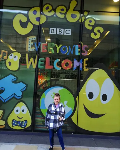 Cara Readle Cara Readle outside CBeebies offices